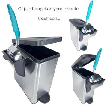 DuraScoop Cat Litter Scoop Caddy - Space-Saving, Wall-Mountable Litter Scoop Holder - Easy Hook Fitting for Pans – Metal Litter Scooper Holder Ensuring Stability