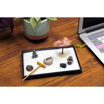 Nature's Mark Mini Zen Garden Kit - Tranquil Desk Decor