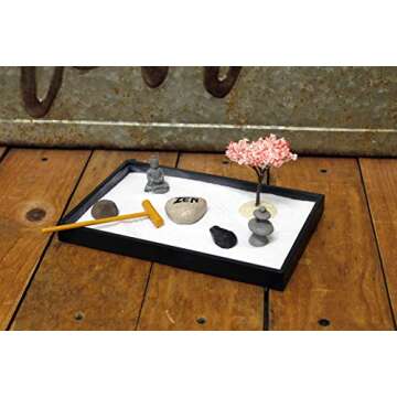 Nature's Mark Mini Zen Garden Kit - Tranquil Desk Decor