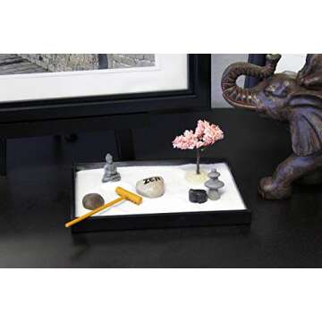 Nature's Mark Mini Zen Garden Kit - Tranquil Desk Decor