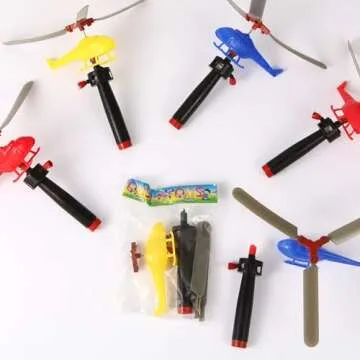 VETE 8 Pack Planes Toys Flying Toy Helicopter for Kids Toddlers, 360° Rotating Helicopter Airplane Toys for Boys Girls, Bulk Toys Party Favors Classroom Prizes, Pinata Fillers,Goodie Bag Stuffers