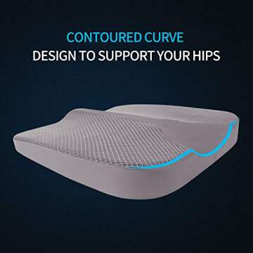 LARROUS Memory Foam Car Seat Cushion for Comfort and Support