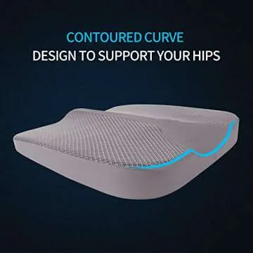 LARROUS Memory Foam Car Seat Cushion for Comfort and Support