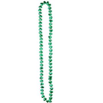 Skeleteen Green Shamrock Beads Necklaces - St Patricks Day Irish Clover Bead Necklace Party Favors Pack - 1 Dozen