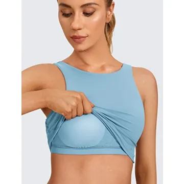 CRZ YOGA Butterluxe High Neck Sports Bra with Built-in Bra