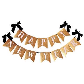 KatchOn Gold Glitter Happy New Year Banner for 2025