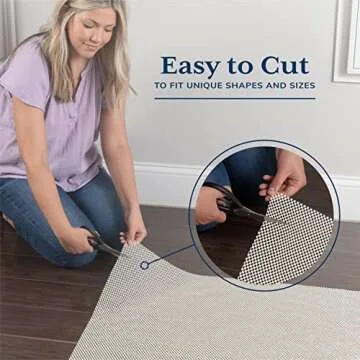 Veken Runner Rug Pad Gripper for Hardwood Floors, Non Slip 2x8 Ft Rug Pads for Area Rugs, Thick Rug Grippers for Tile Floors, Under Carpet Anti Skid Mat, Keep Your Rugs Safe and in Place