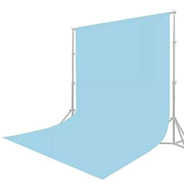 Yizhily Seamless Photogrphy Background Paper, Paper Backdrop Roll for Photoshoot, 82" x16', Sky Blue