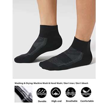 CelerSport Women's Breathable Ankle Socks with Cushion