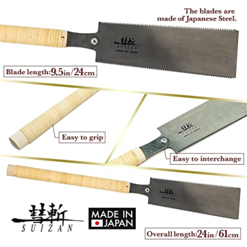 SUIZAN Japanese Pull Saw for Precision Woodworking Projects