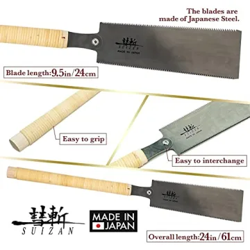 SUIZAN Japanese Pull Saw for Precision Woodworking Projects
