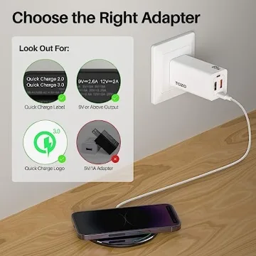 TOZO W1 Wireless Charger, 10W Qi-Certified Charging Pad