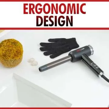 CHI Lava Curl Shot, Hair Curling Wand For Voluminous, Shiny & Long-Lasting Curls, Lower Temperature, Ergonomic, Comfortable Design For Easy Use