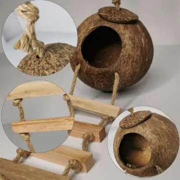 Eco-Friendly Hanging Bird House for Pet Birds and Small Animals