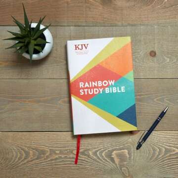 KJV Rainbow Study Bible, Hardcover, Black Letter, Pure Cambridge Text, Color Coded, Bible Study Helps, Reading Plans, Full-Color Maps, Easy to Read Bible MCM Type