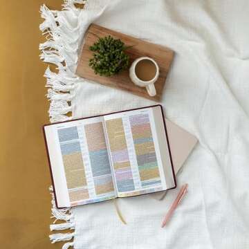 KJV Rainbow Study Bible, Hardcover, Black Letter, Pure Cambridge Text, Color Coded, Bible Study Helps, Reading Plans, Full-Color Maps, Easy to Read Bible MCM Type