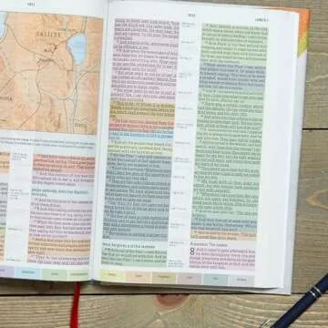 KJV Rainbow Study Bible, Hardcover, Black Letter, Pure Cambridge Text, Color Coded, Bible Study Helps, Reading Plans, Full-Color Maps, Easy to Read Bible MCM Type