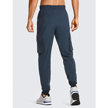 CRZ YOGA Men's Lightweight Cargo Joggers - Quick Dry Athletic Pants