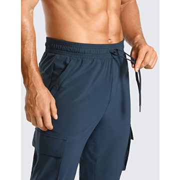 CRZ YOGA Men's Lightweight Cargo Joggers - Quick Dry Athletic Pants