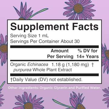 MaryRuth Organics Herbal Supplement Drop | Immune Support | USDA Echinacea Purpurea Liquid | Immune ...