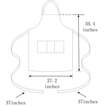 Navy Professional Adjustable Bib Apron with Pockets