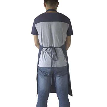 Navy Professional Adjustable Bib Apron with Pockets