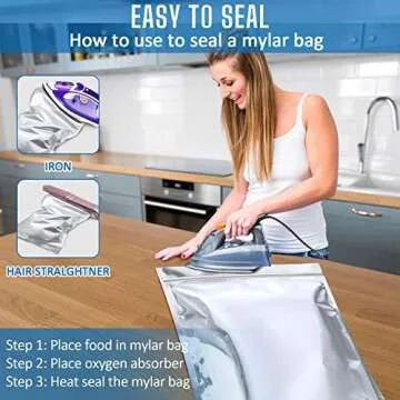 Mylar Bags for Long-Term Food Storage with Absorbers