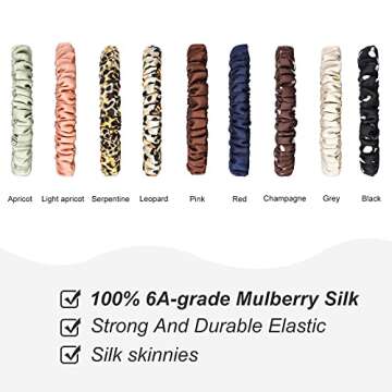Chuangdi 9 Pieces Silk Scrunchies: Elegant Hair Accessories for Women