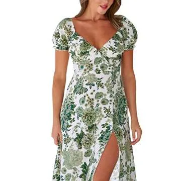 Stylish AIMCOO Floral Midi Dress for Summer Events