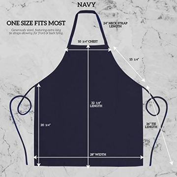 Quality Navy Bib Aprons for Men and Women in Bulk