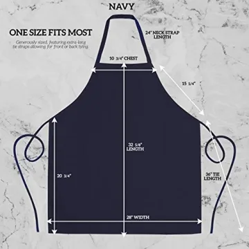Quality Navy Bib Aprons for Men and Women in Bulk