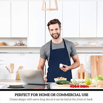 Quality Navy Bib Aprons for Men and Women in Bulk