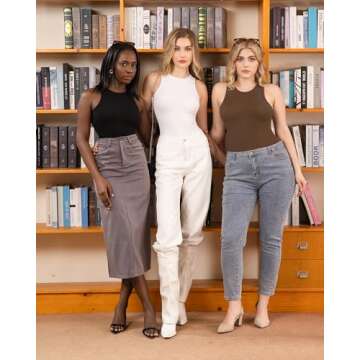 MANGOPOP Bodysuits for Women - Stylish 3 Piece Set