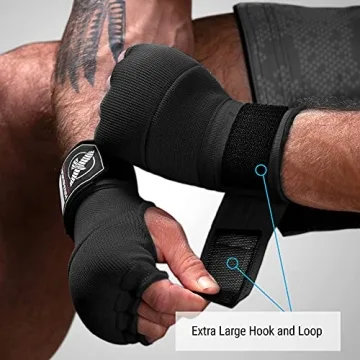 Hayabusa Quick Gel Boxing Hand Wrap Gloves Black Small