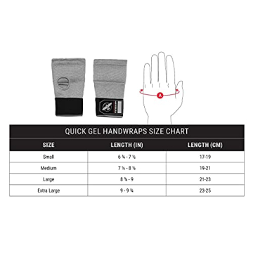 Hayabusa Quick Gel Boxing Hand Wrap Gloves Black Small