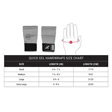 Hayabusa Quick Gel Boxing Hand Wrap Gloves Black Small