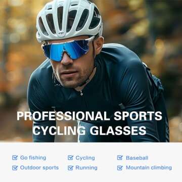 Fanshen Sports Polarized Sunglasses for Men - Baseball Softball Sun Glasses for Youth Womens Cycling...
