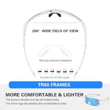 Fanshen Sports Polarized Sunglasses for Men - Baseball Softball Sun Glasses for Youth Womens Cycling, Running, Mountain Bike UV400 Protection (Black)