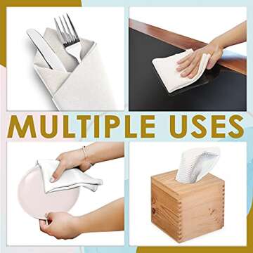 Reusable Paper Towels Set of 10 - Eco-Friendly Kitchen Cleaning Cloths