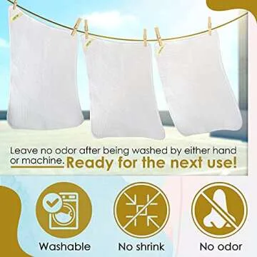 Eco-Friendly Reusable Paper Towels Set 10 Durable Washable Cloth