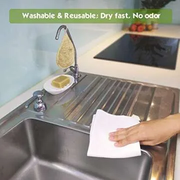 Eco-Friendly Reusable Paper Towels Set 10 Durable Washable Cloth