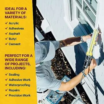 Dripless ETS5000 Industrial Grade ErgoTech Heavy Duty Gun for ¼ Gallon / 29 oz Cartridge | Reinforced Revolving Frame | 18:1 Thrust Ratio | On/Off Dripless Function