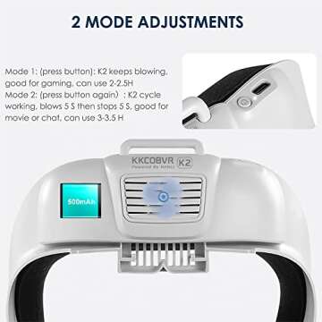 KKCOBVR K2 Face Cover with Defogging Fan for Meta Quest 2