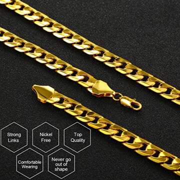 Gejoy Gold Chain Necklace Set for Bold Fashion Styles
