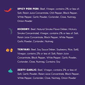 Stryve Protein Variety Snack Pack | Air Dried 100% Beef Biltong | Lighter than Jerky | No Carb, No Sugar | 16g Protein, 3.53 Ounce (Pack of 8)