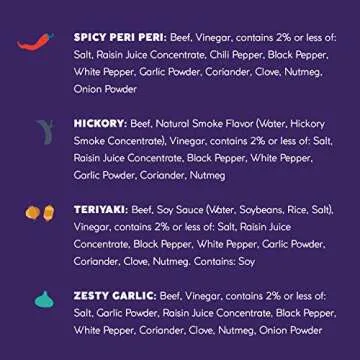 Stryve Protein Variety Snack Pack | Air Dried 100% Beef Biltong | Lighter than Jerky | No Carb, No Sugar | 16g Protein, 3.53 Ounce (Pack of 8)