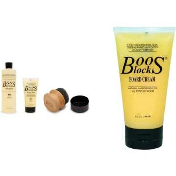 Cutting Board Care Set with Block Cream 5 oz