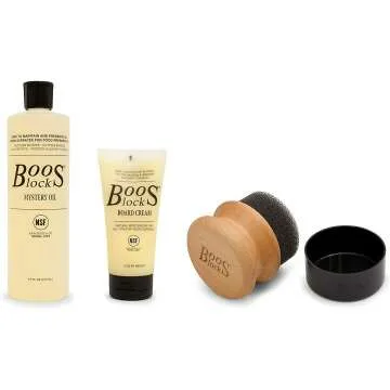 Cutting Board Care Set with Block Cream 5 oz