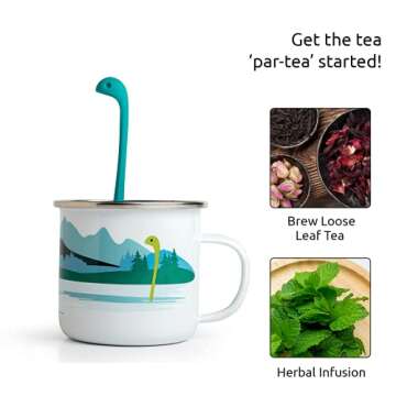 Cute OTOTO Cup of Nessie + Baby Nessie Tea Infuser Set