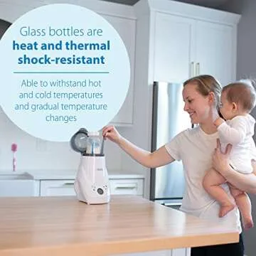 Dr. Brown’s Natural Flow Anti-Colic Options+ Wide-Neck Glass Baby Bottle Starter Set with 100% Silicone Glass Bottle Sleeves, Baby Bottle Brush, Prevent Pacifier and Pacifier and Bottle Wipes